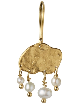 Stine A Big Gold Splash Ørering, Elegant Pearls